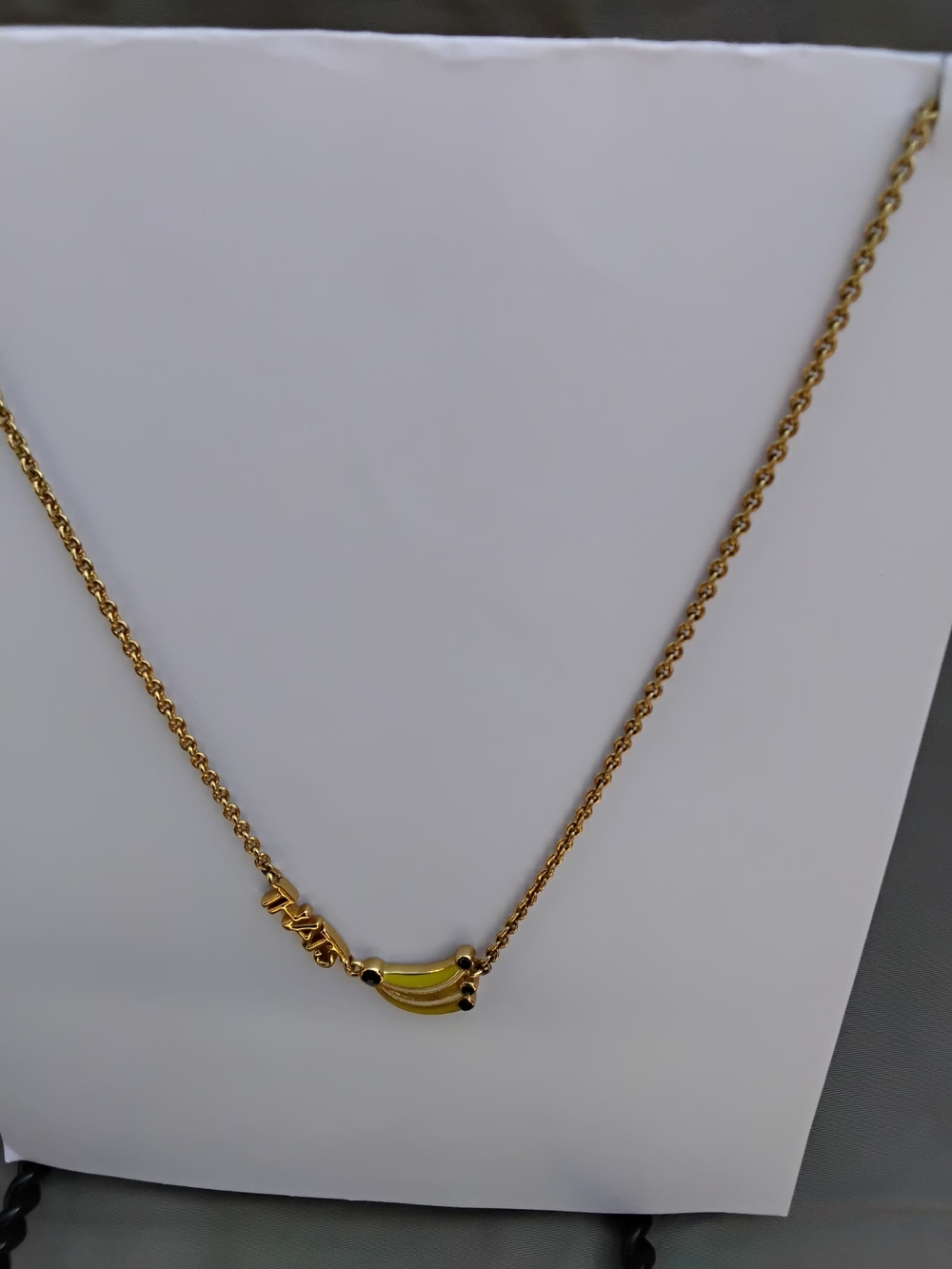 Kate Spade Gold Tone That's Bananas Pendant Necklace